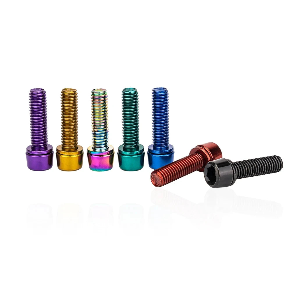 ZTTO  MTB Road Bike Handlebar Stem Riser Screws Bicycle Stem Bolts Screws M5 *18MM Stainless Steel Bolts With Washer