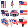 Large US  3x5ft Embroidered American Car Cover Mini Hand Waving Flag Customized Desk Flags Cap  Banner Flag