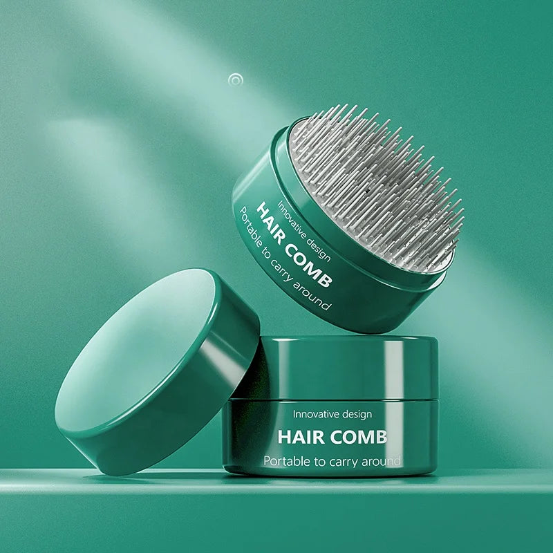 New Round Portable Pocket Hair Brush for Purse Mini Hair Comb Compact Travel Size Hair Massage Comb for Men Women and Girls