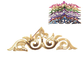 Fashion Decorative Sequined Applique Sticker Gold Silver Red Green Blue Iron-on Sequins Embroidery Diy Costume Dress Bags Patch