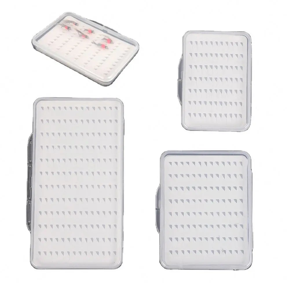 Waterproof Fly Fishing Lure Bait Trout Flies Storage Box Case Container Transparent Ultra-Thin Fly Hook Box Fishing Tackle