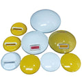 4 Inch Round Ceramic Road Studs White / Yellow Cat Eye Pavement Marker Traffic Warning Products MegaBDM