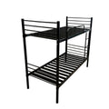 Heavy Duty Stainless Steel Twin Bunk Bed Detachable Double Metal Frame for Dormitories Schools Hospitals