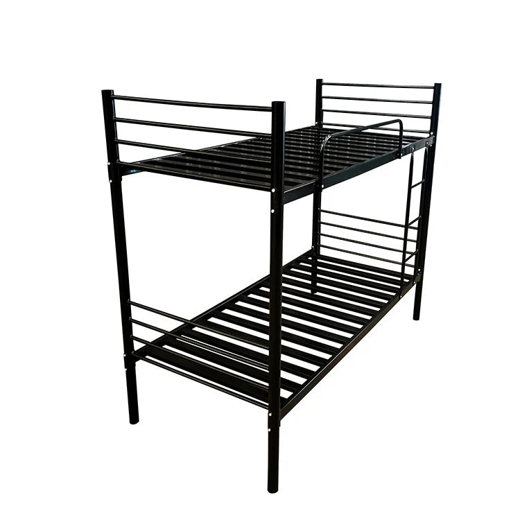 Heavy Duty Stainless Steel Twin Bunk Bed Detachable Double Metal Frame for Dormitories Schools Hospitals