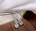 E1856 10-11mm DIY Natural Freshwater Pearl Charm Earrings Mounting Accessory 925 Sterling Silver Gold Plated  Jewelry for Women