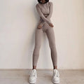Wholesale Women Yoga Sets Fitness Tracksuit Workout Clothing Sets for Women Two Piece Long Sleeve Yoga Top and Leggings Set