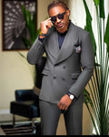 2025 New Design Business Men Suits Tailor Made 2 Pieces Double Breasted Blazer Tuxedo Formal Costume Pour Homme Wedding Grooms