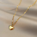 Newest Trendy High Polished Heart Pendant Necklace Stainless Steel Lettering Heart Necklace for Ladies Girl