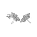 GZ4-003 Unique Lovely S925 Sterling Silver Cubic Zircon Stone Jewelry Women Ear Dragonfly Earrings for Wholesale