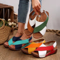 Oversize Fashion Design Ladies Platform Sandals Women Summer Colorful Wedge Heel Sandals for Women and Ladies