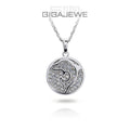GIGAJEWE 1ct Round Cut D Color Moissanite Dolphin Pendant Necklace 18K Gold Plated Nickel-Free 925 Sterling Silver Ocean Jewelry MegaBDM