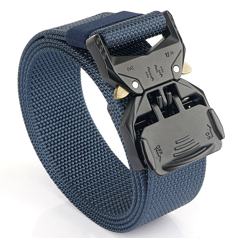 Outdoor Nylon Webbing 1.5" Breathable Tactical Rigger Belt With Quick Release Metal Buckle Custom logo Casual Waist Belt