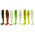 Newbility 6cm 1.2g 9cm 4.2g T-Shape Tail Bass Soft Worm Lure Fishing Paddle Tails Ribbon Maggot Bait Plastic River