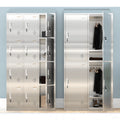 Top Quality 2024 New Design Stainless Steel Slop Top Locker Metal Wardrobe Clothes Organizer for Stuff Worker
