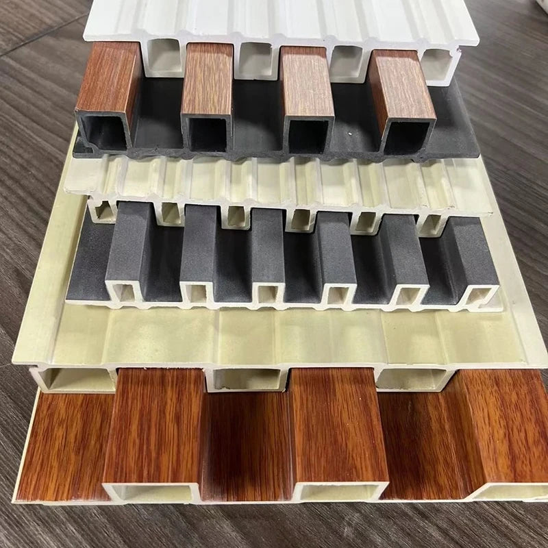 Modern Geometric Fireproof Waterproof Hotel Wall Panels Household Indoor Decor PVC Coating Clad Wood Plastic Composite Boards