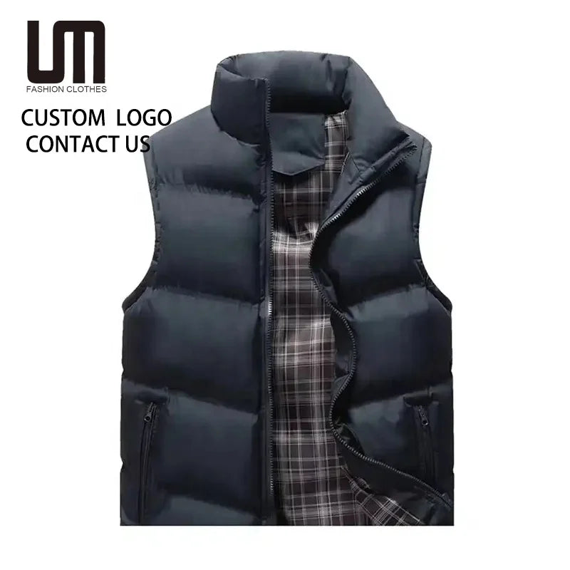 Liu Ming Latest Factory Wholesale Hot Selling Custom Men Winter Puffer Waistcoat Lightweight Plus Size Men Jacket