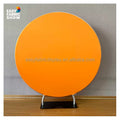 Round Circle Aluminum Alloy Stand with White Backdrop Wall for Wedding Display Racks