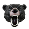 Realistic Roaring Black Bear Head Wall Sculpture Lifelike Resin Bust with Sharp Teeth Ideal for Modern Home Decor