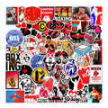 50Pcs Boxing Pugilism Wrestle Sports Sticker Motion for Boy Phone Skateboard Luggage Laptop Guitar Waterproof Boxer Stickers