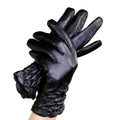 Elegant Touch Smartphone Sheepskin Leather Gloves Full Finger Women Driving Gloves