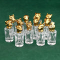 Luxury 50ml Zodiac Perfume Bottle with Zinc Alloy Metal Cap & Pump Sprayer Unique Empty Glass Design