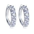Kirin 3A CZ Sterling Silver Earrings 925 Hoop Earrings Silver 925 Sterling Silver Huggie Hoop Earrings