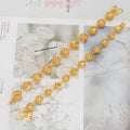 JXX Luxury 24k Gold Women New Arrival Leaf Ball Hollow Bracelet Beaded Fior Banquet Unisex Wrist Jewelry Wholesale