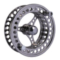 Adjustable Drag Reel for Fly Fishing Black CNC Machine Cut Aluminum Raft Spare Spool for Ice Fishing Rivers Lakes Wt 3/4-9/10