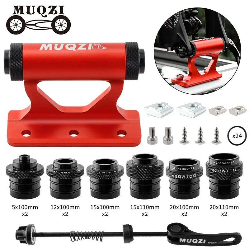 MUQZI Quick Release Fork Mount Bike Fork Block Car Roof Rack Carrier Snow MTB BMX  Bicycle Fork Mount for SUV/Pickup/Van