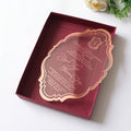 Fancy Transparent Acrylic Wedding Invitation Menu Cards Program Cards With Blank Heaven and Earth Cover Box