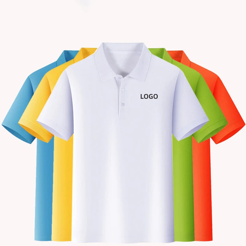 Customize Printing Logo Outdoor Sports Athletic Polo Shirt Dry Golf Fit Tennis Running Breathable Polyester Fabric Polo Shirts