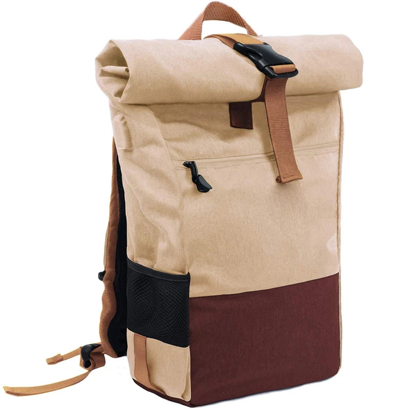 2026 New Arrival Custom Color Unisex Fashion Softback Canvas Rolling DayPack Letter Recycled Zipper Hasp Travel Backpack