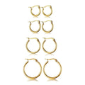High Quality Vintage Style Gold Plated Stainless Steel Round Hoop Earrings for Women for Party and Gifts