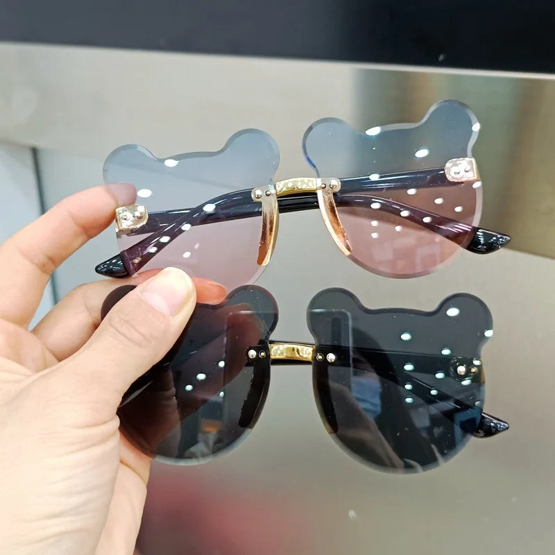 Customized New Cartoon Avant-Garde UV400 Sunglasses for Boys and Girls PC Frame with Movie Cat Ear Design Lens Logo Included