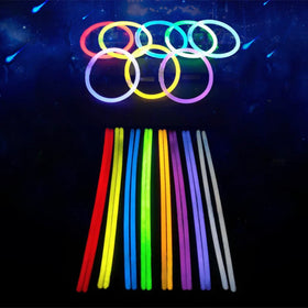 Factory Direct 50pcs Each Wrap 200*5mm 6-Hour Safe Glow Stick Party Toys Necklaces Eyeglasses & Bracelets for Back to School
