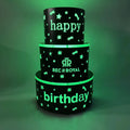 Custom Logo Happy Birthday Cake Display for Nightclub Party 3 Layers Metal Led Birthday Cakes