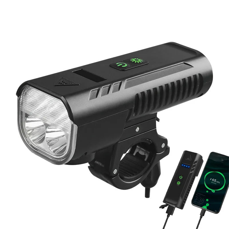 1000 Lumen 4400mAh Road Bike Night Cycling Led 130DB Horn Headlight USB Charge Front Lights Bicycle Head Light