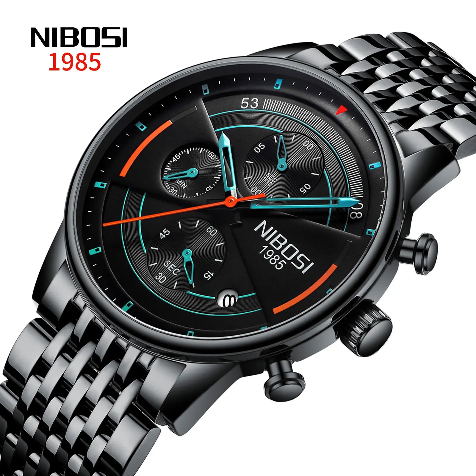 NIBOSI 2389 Wholesale Price Watch Factory Sports Stainless Steel Simple Quartz Luxury Wristwatches