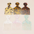 Genya Afro Beauty Curly Hair Pick Comb Cellulose Acetate Leopard Pocket Comb Tortoise Wide Tooth Acrylic Hair Styling Tool