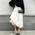 Boutique Wholesale 2026 Summer New Fashion Casual Simple Solid Color Versatile High Waist Fluffy Skirt Women's Half Skirt