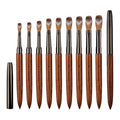 100% Pure Kolinsky Hair Acrylic Nail Brush with Sandalwood Handle | Professional Acrylic Powder Application Brush