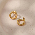Fenny 18K PVD Plated Wholesale Tarnish Free Versatile Personality Mini Circle Stainless Steel Stud Earring for Women