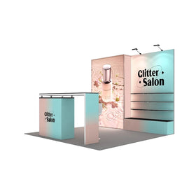 Modular Easy Set 10x10 LED Trade Show Display Booth Fair Promotion Stand Aluminum SEG Fabric Double Sided Backlit Exhibition