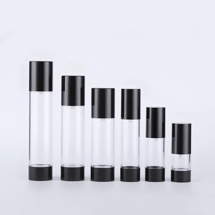30ml 50ml 100ml Luxury Lotion Black Pump Bottles Empty Sunscreen Cosmetic Packaging Airless Serum Spray Bottle