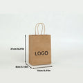 Eco-Friendly White Kraft Paper Bag with Handle for Food Delivery & Restaurant Takeout Customizable Logo Printing
