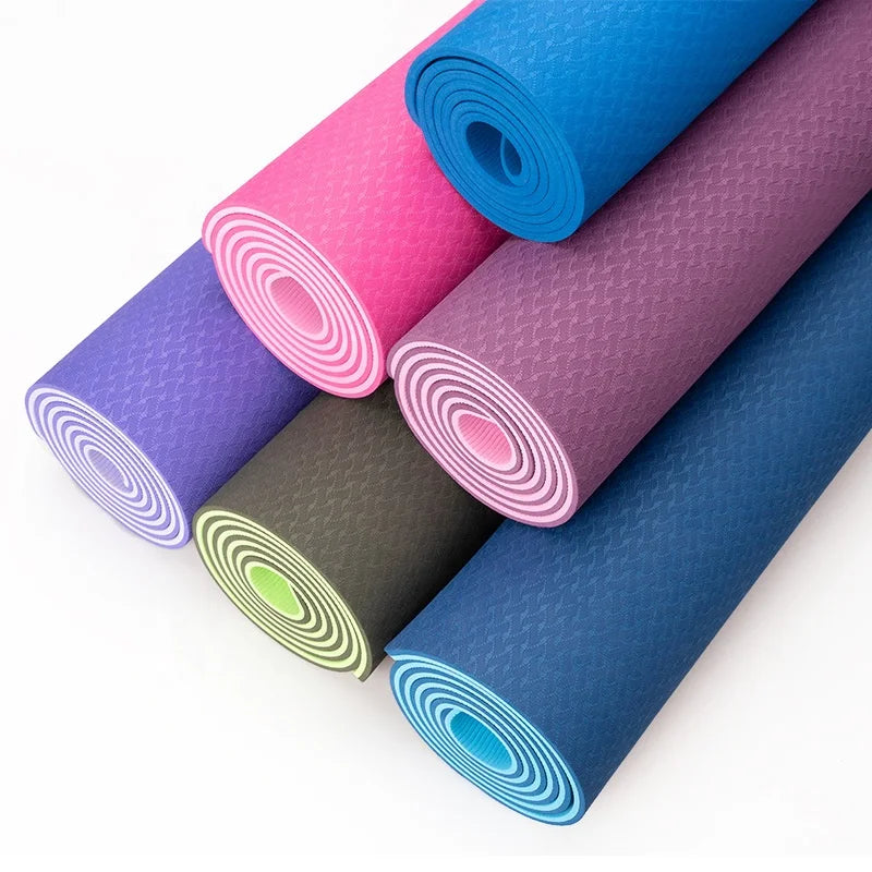 Factory Price Double Layer Private Label TPE Yoga Mat With Position Line