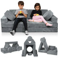 Certipur Modern Kids Sofa Environmentally Friendly Modular Child Play Couch Chair Bed Section with Plush Cushion for Bedroom