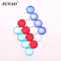 JUNAO 10mm Cat Eye Rhinestones Acrylic Loose Stones Flatback Round Rhinestones for Photo Case DIY