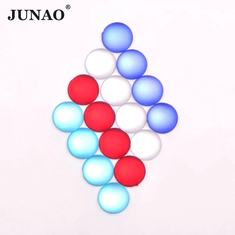 JUNAO 10mm Cat Eye Rhinestones Acrylic Loose Stones Flatback Round Rhinestones for Photo Case DIY
