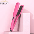 Ulelay Professional 65W Electric Hair Straightener & Curling Iron 100-240V Salon Quality 2 in 1 for All Hair Types